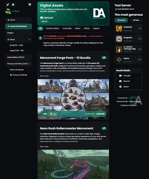 Assets theme demo